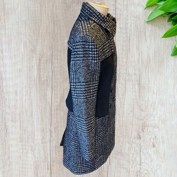 Betsey Johnson Houndstooth Princess Cut Wool Overcoat 8 - Picture 7 of 12